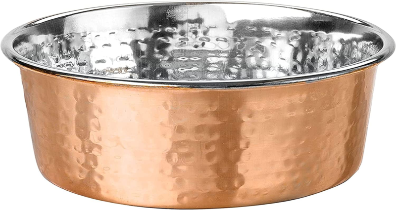 Hammered Decorative Designer Bowls - Premium Dog and Cat Dishes with Luxury Sty - Speedmerchant65 / The Hungry Bookworm / Fireside Books