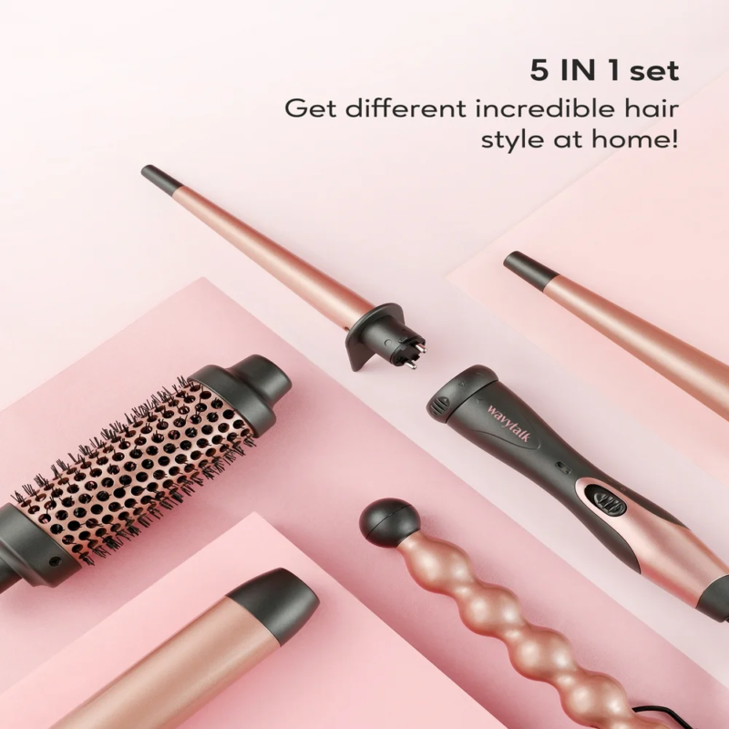 " Ultimate 5-in-1 Curling Iron Set - Instant Heating with 4 Ceramic Barrels and - Speedmerchant65 / The Hungry Bookworm / Fireside Books
