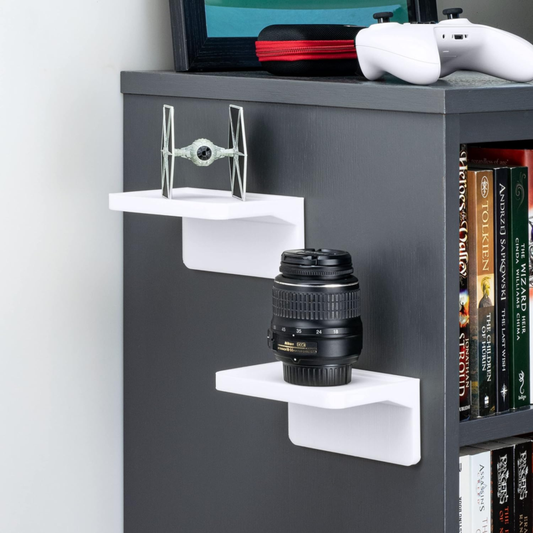 [EOL] 4.4" Adhesive Floating Shelf for Speakers, Security Cameras, Baby Monitors - Speedmerchant65 / The Hungry Bookworm / Fireside Books