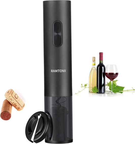 Electric Wine Bottle Opener, Battery Operated Wine Opener Corkscrew Set with Foi - Speedmerchant65 / The Hungry Bookworm / Fireside Books