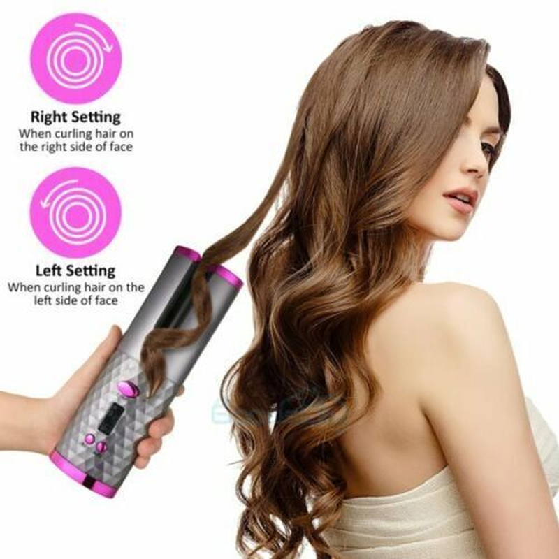 Electric LCD Display Automatic Rotating Cordless Hair Curler Fast Curling Iron T - Speedmerchant65 / The Hungry Bookworm / Fireside Books