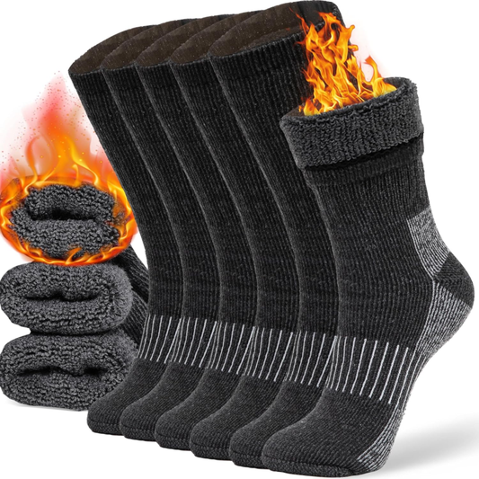 Merino Wool Socks Casual Warm Socks for Winter Cozy Boot Socks for Men & Women - Speedmerchant65 / The Hungry Bookworm / Fireside Books