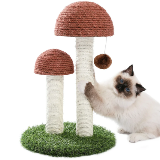 "Ultimate Mushroom Cat Scratching Post for Small Cats - Keep Your Feline Friend - Speedmerchant65 / The Hungry Bookworm / Fireside Books