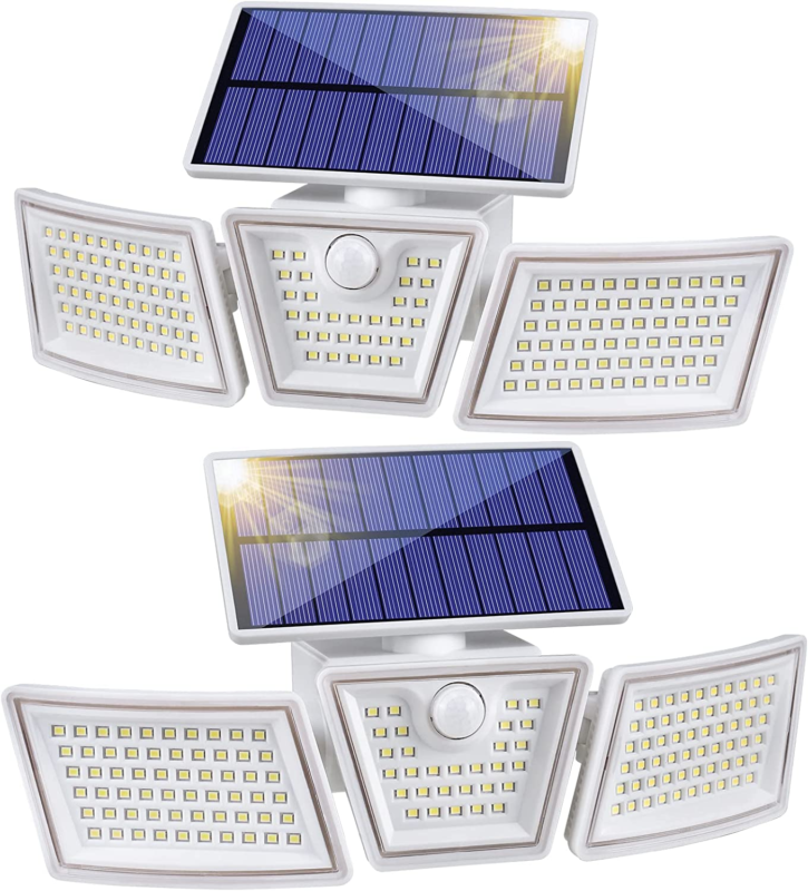 New Solar Lights Outdoor, Motion Sensor Security Lights with 265 Leds 2400Lumen, - Speedmerchant65 / The Hungry Bookworm / Fireside Books