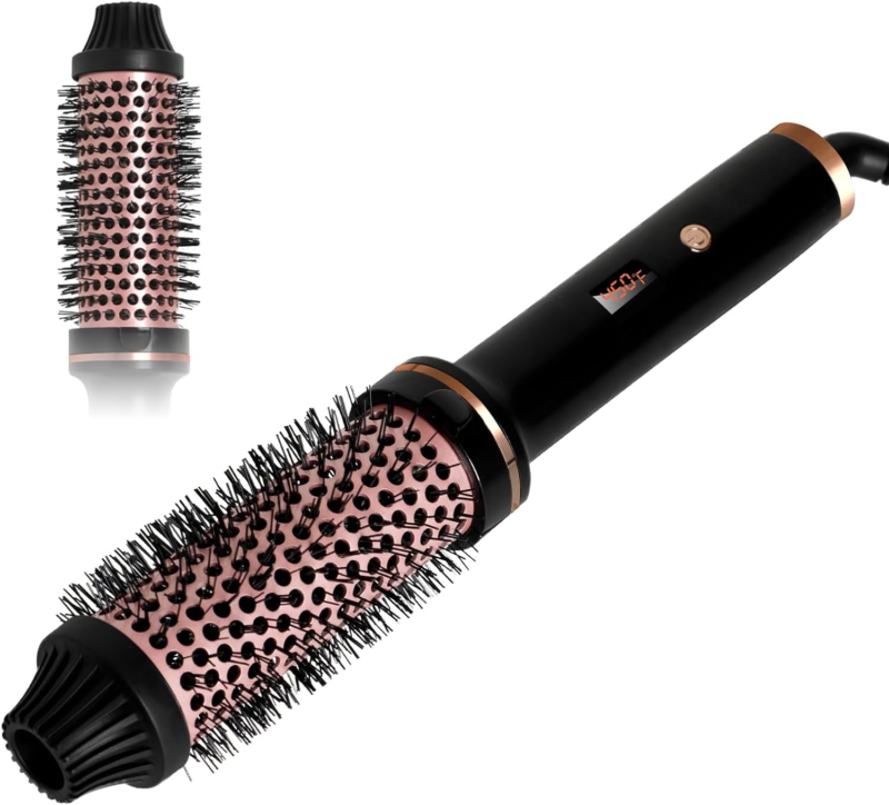 Professional title: ``` 1.5 Inch Thermal Curling Brush with Dual Voltage for Tra - Speedmerchant65 / The Hungry Bookworm / Fireside Books