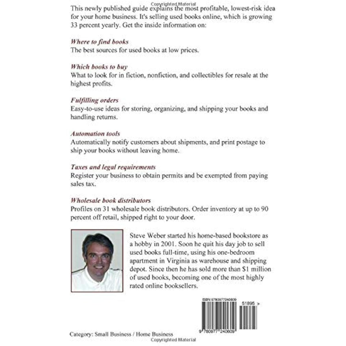 The Home-Based Bookstore: Start Your Own Business Selling Used Books on Amazon, - The Hungry Bookworm & Speedmerchant65