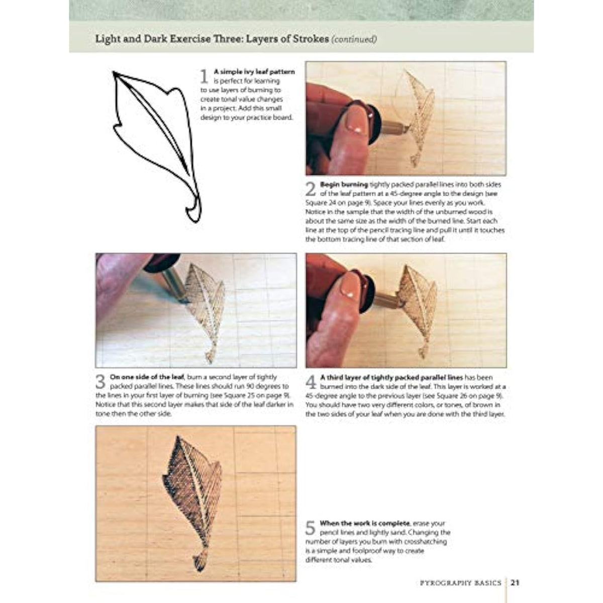 Pyrography Basics: Techniques and Exercises for Beginners (Design Originals) Patterns for Woodburning with Skill-Building Step-by-Step Instructions and Advice from Lora Irish on Texture and Layering - The Hungry Bookworm & Speedmerchant65