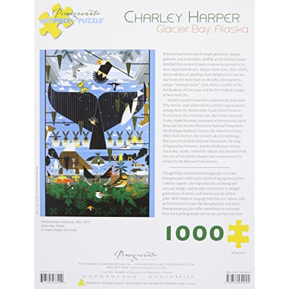 Glacier Bay, Alaska 1000 Piece Jigsaw Puzzle - The Hungry Bookworm & Speedmerchant65