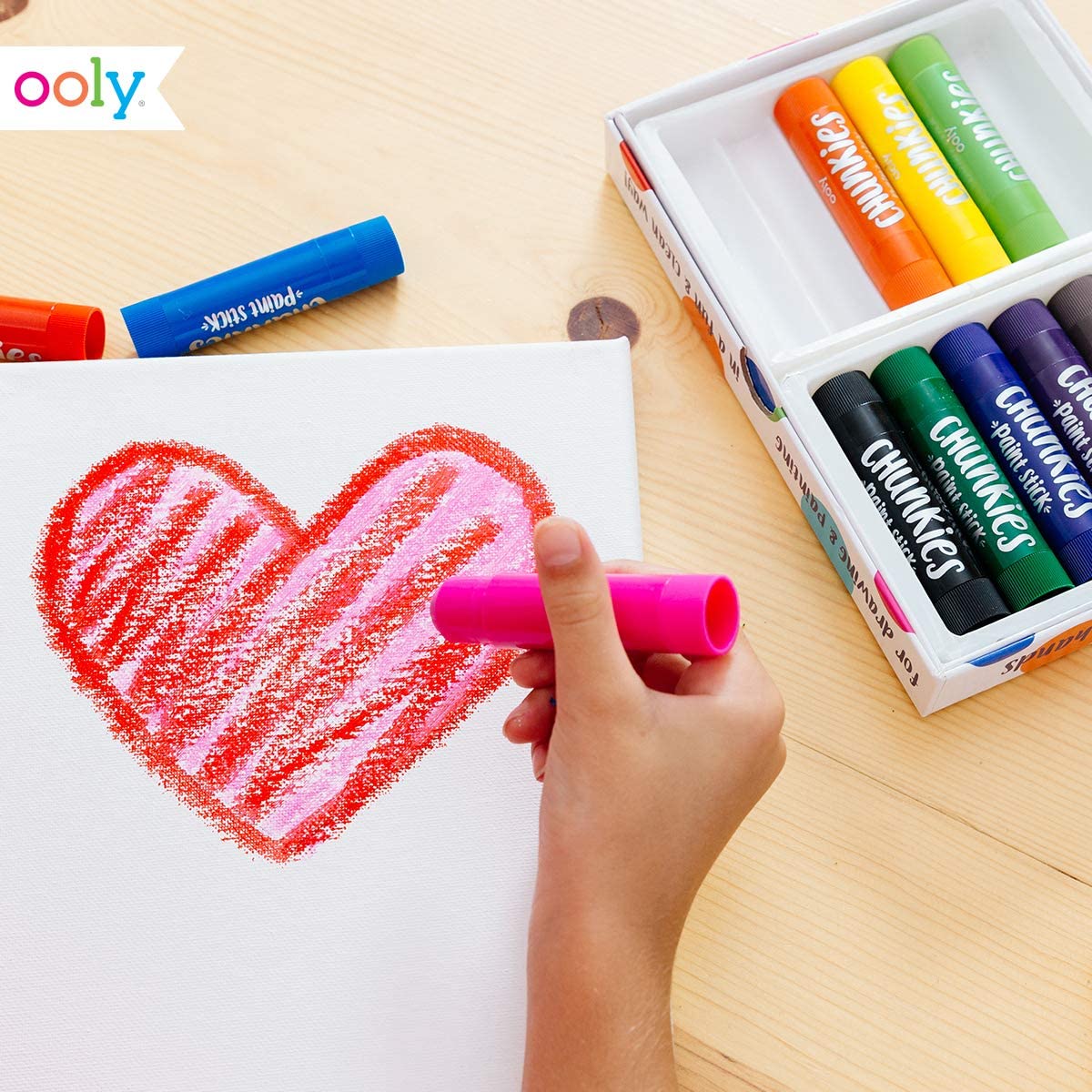 OOLY, Giftable Chunkies Paint Sticks, No Brush or Water Needed, Twistable Paint - The Hungry Bookworm & Speedmerchant65