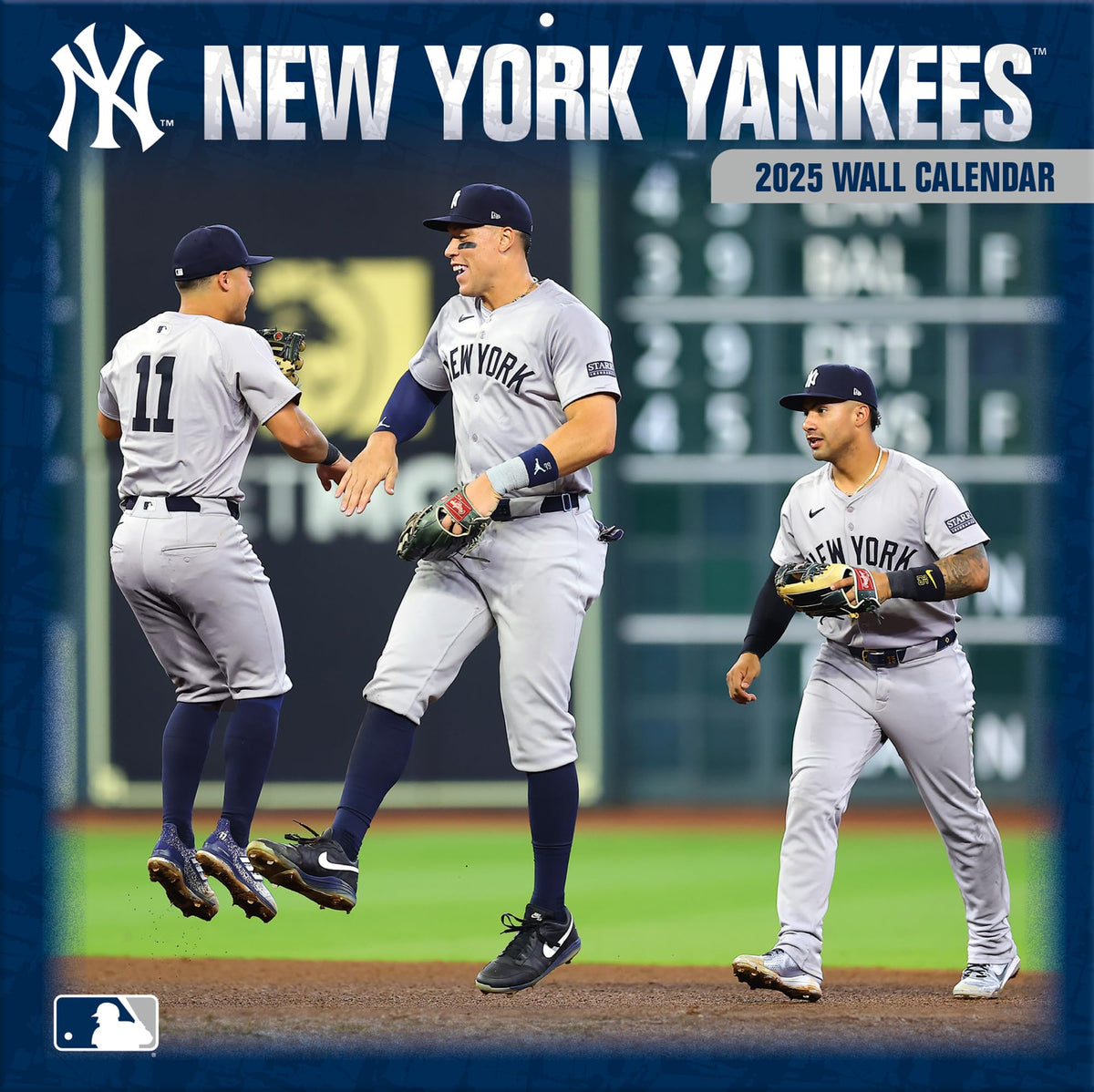 New York Yankees 2025 12x12 Team Wall Calendar - The Hungry Bookworm & Speedmerchant65