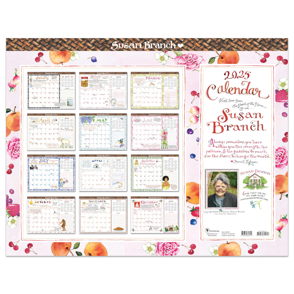 Cal 2025- Susan Branch Large Desk Pad Monthly Blotter - The Hungry Bookworm & Speedmerchant65