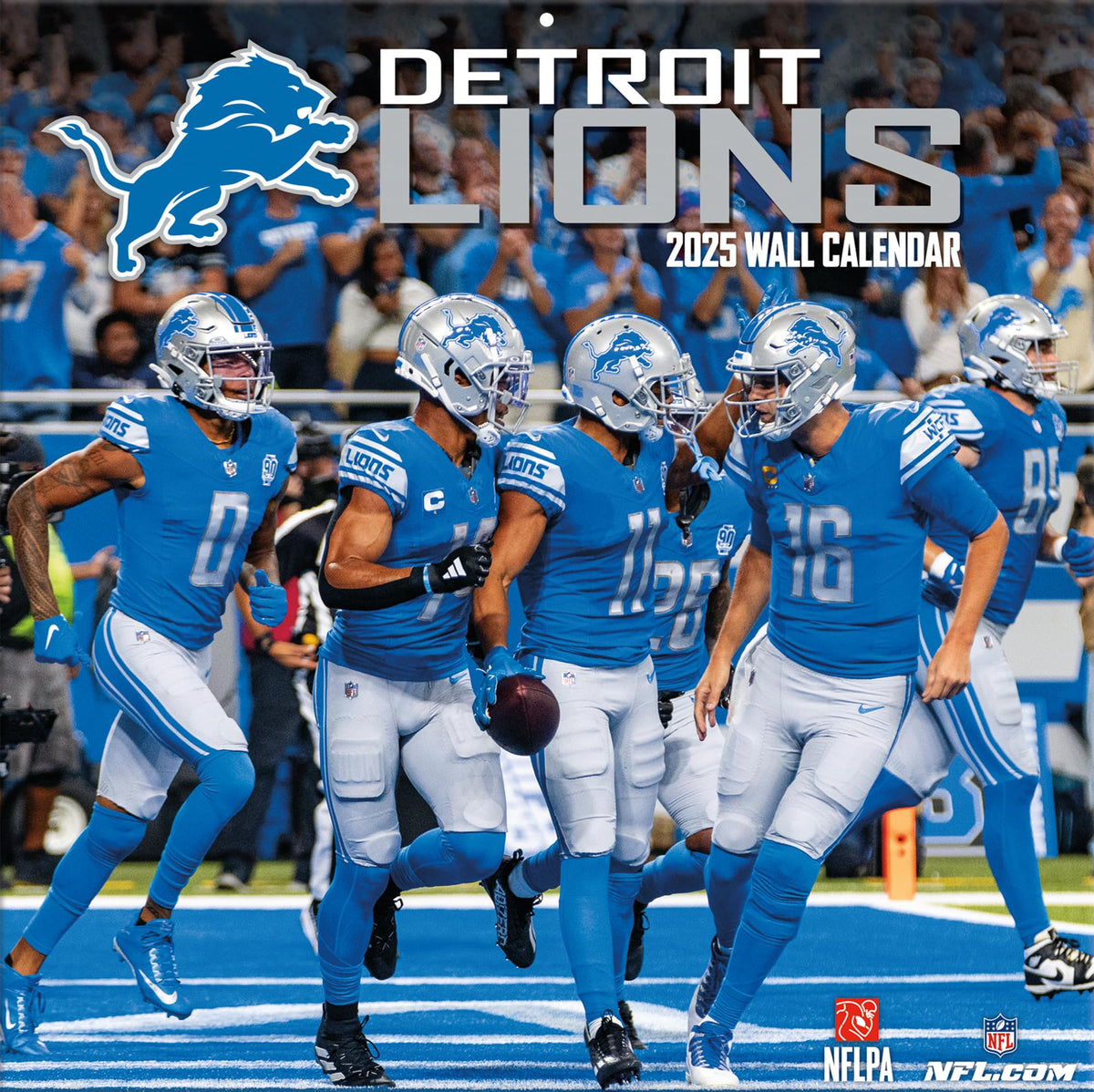 Detroit Lions 2025 12x12 Team Wall Calendar - The Hungry Bookworm & Speedmerchant65