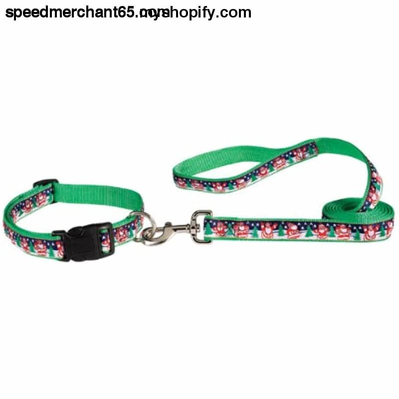 Casual Canine 4-Feet Nylon Happy Holiday Dog Lead Father
