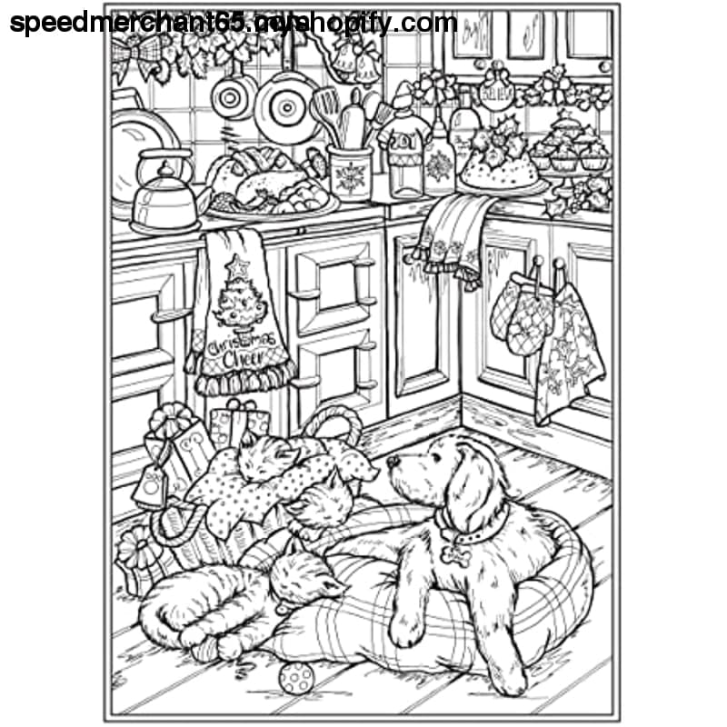 Creative Haven Home for the Holidays Coloring Book (Creative