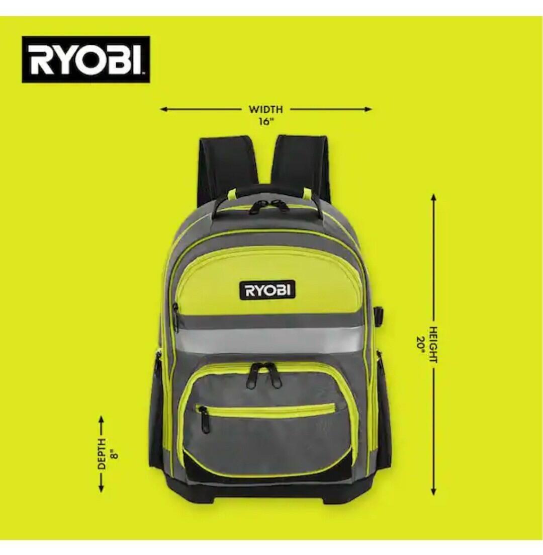RYOBI 16" Backpack w/ Tool Organizer