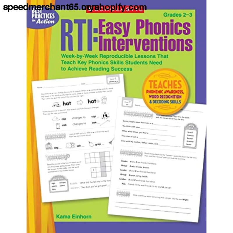 RTI: Easy Phonics Interventions: Week-by-Week Reproducible