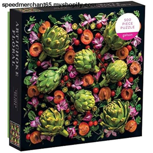 Galison 500 Piece Artichoke Floral Jigsaw Puzzle for Adults