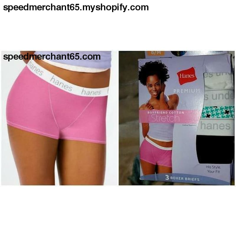 ’Hanes’ Premium Women’s Boyfriend Boxer Brief 3 Pair -