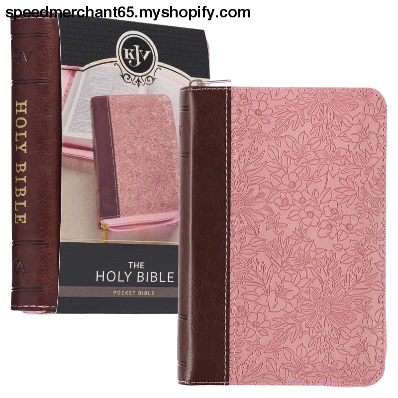 KJV Holy Bible Mini Pocket Size Faux Leather Red Letter
