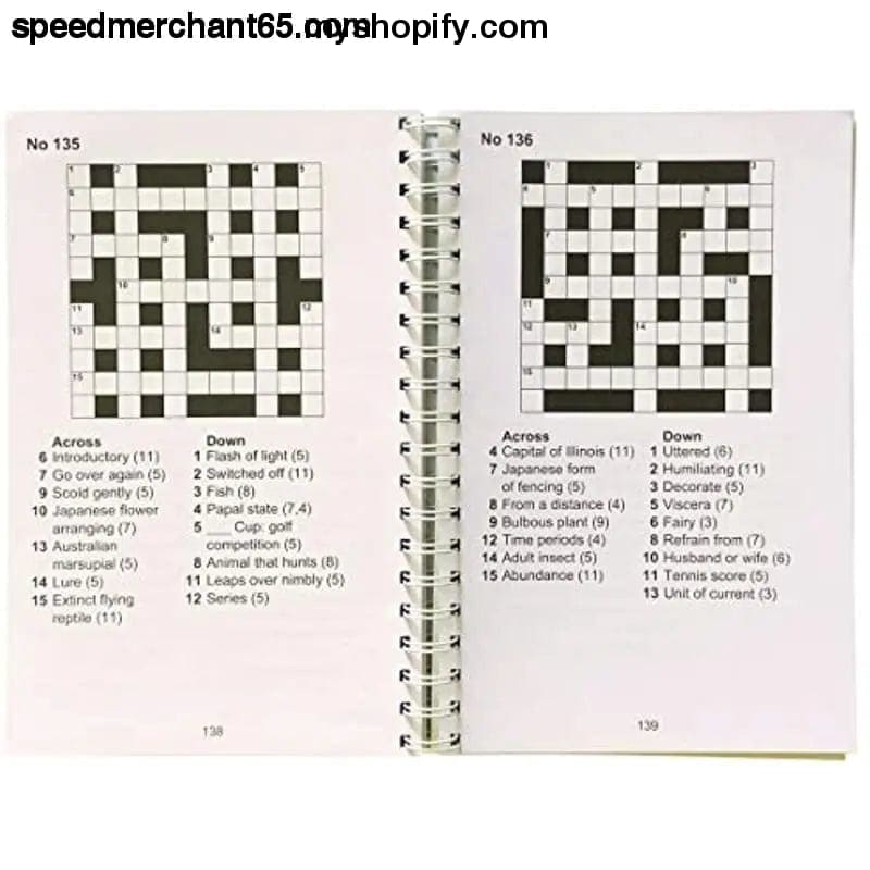 Large Print Crossword Puzzles: Over 200 Puzzles to Complete