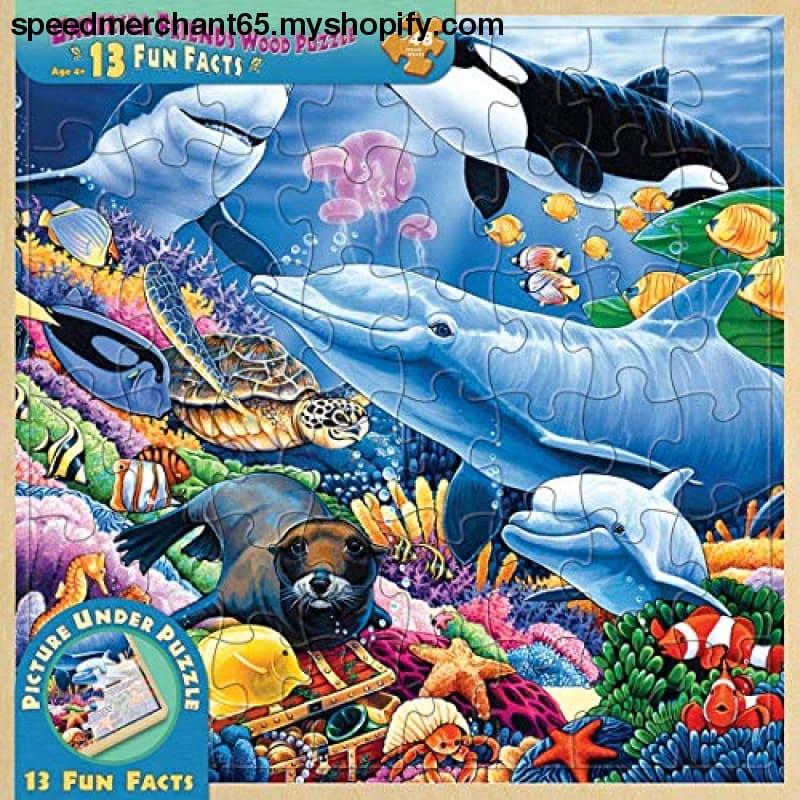 MasterPieces Real Wood Tray Jigsaw Puzzle Undersea Friends