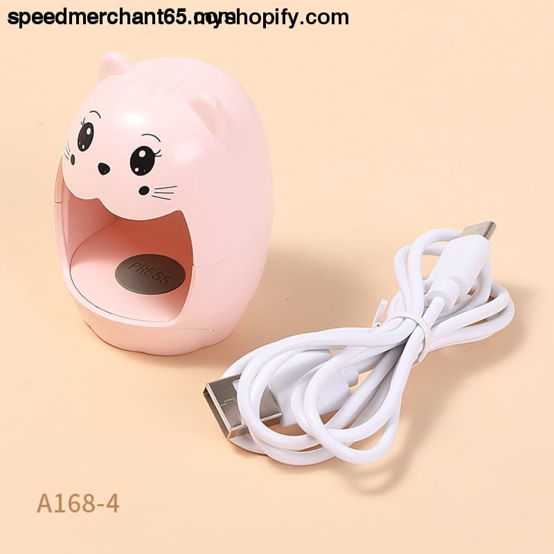 Mini Nail Dryer Creative Cat Shape 3 Lamp Beads Gel Manicure