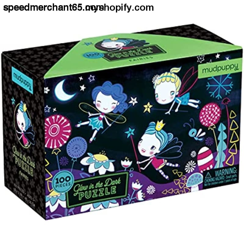 Mudpuppy Fairies Glow in The Dark Puzzle 100 Pieces – 18” x