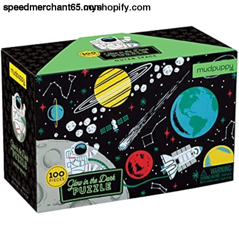 Mudpuppy Outer Space Glow-in-the-Dark Puzzle 100 Pieces