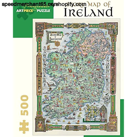 Pomegranate Story Map of Ireland 500-piece Jigsaw Puzzle -