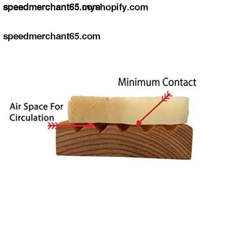 Two Ribbed Cedar Soap Savers - Bath Accessories