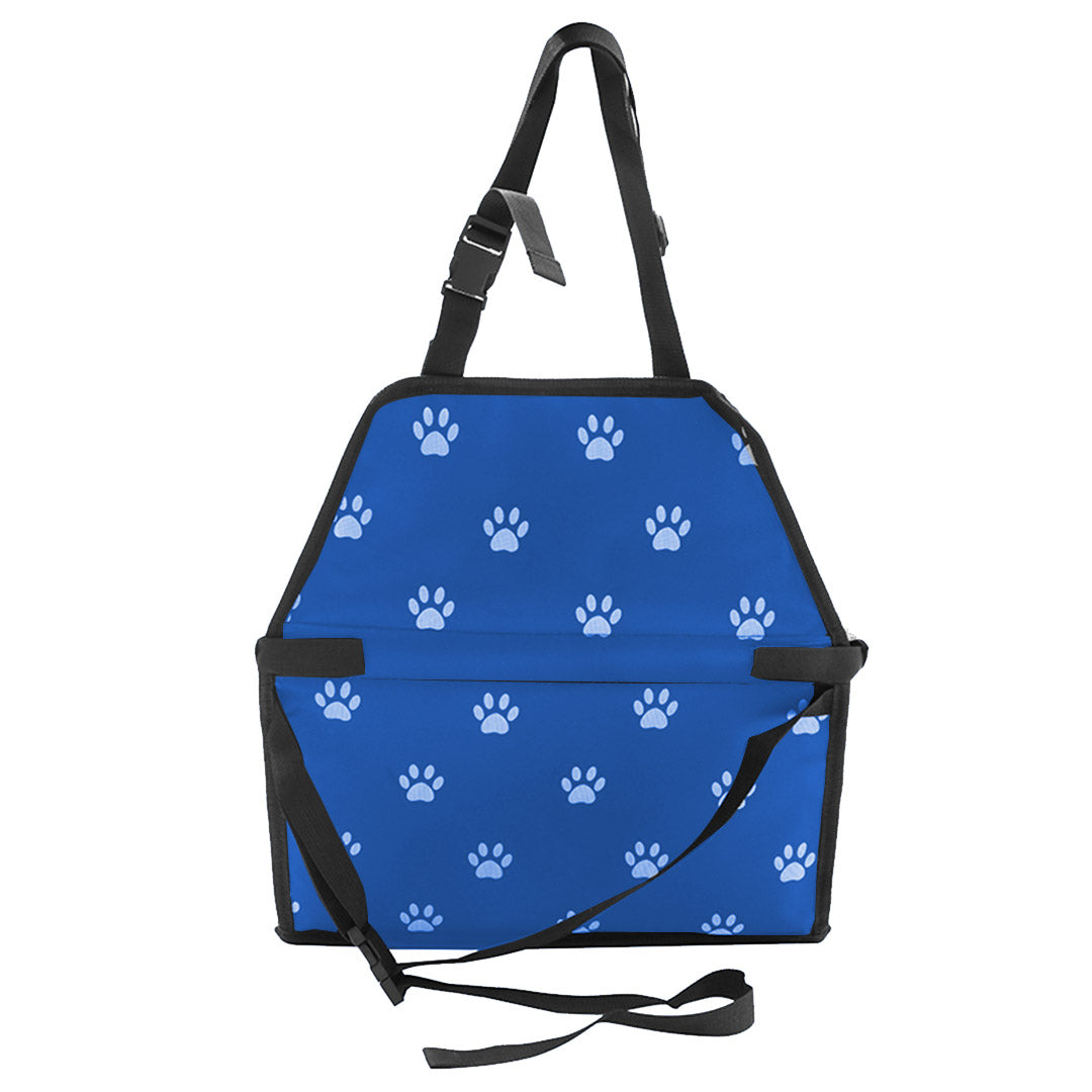 SOGA 2 Pack Blue Pet Booster Car Seats Waterproof Paw Print