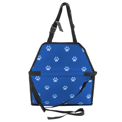 SOGA 2 Pack Blue Pet Booster Car Seats Waterproof Paw Print