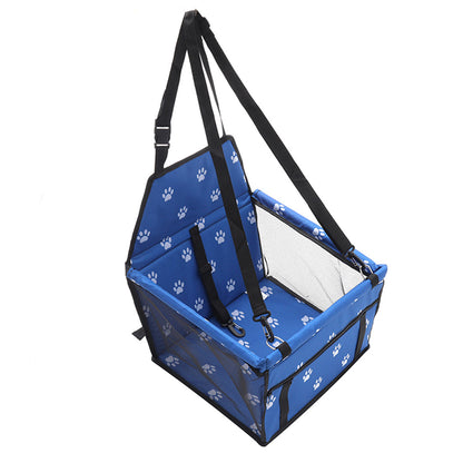 SOGA 2 Pack Blue Pet Booster Car Seats Waterproof Paw Print