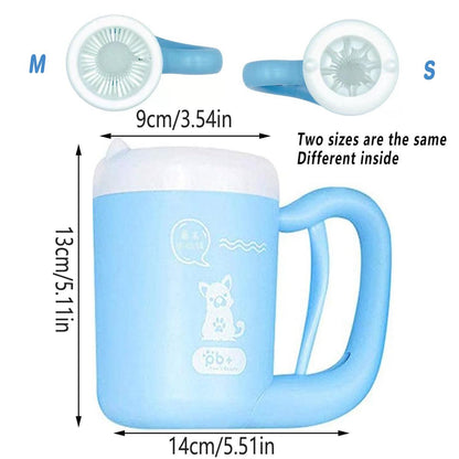 Dog Paw Cleaner Cup Pet Foot Washer Cat Paw Cleaning Brush for Home Travel Use