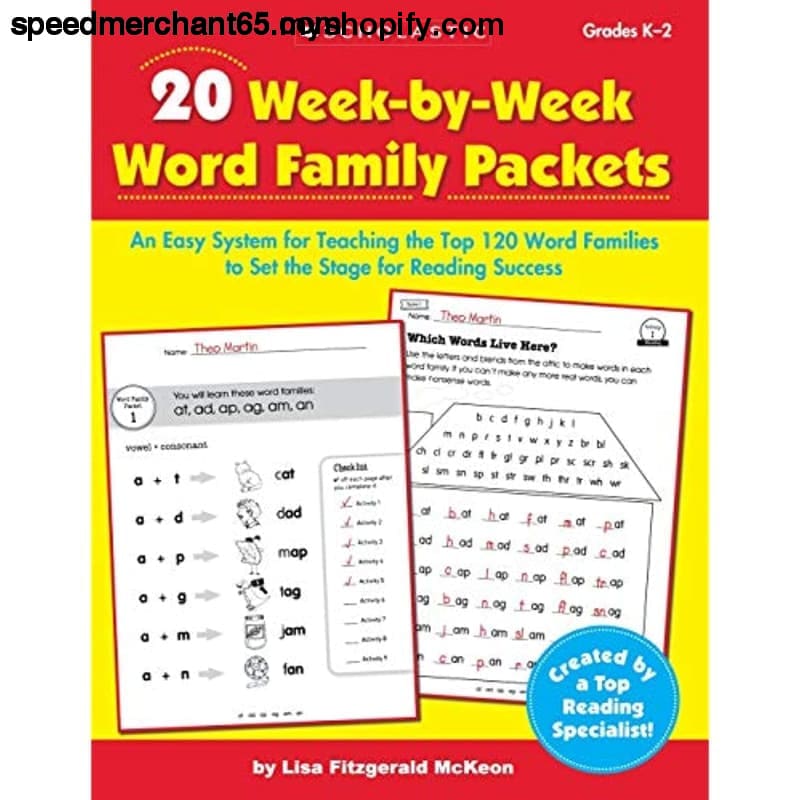 20 Week-by-Week Word Family Packets: An Easy System for