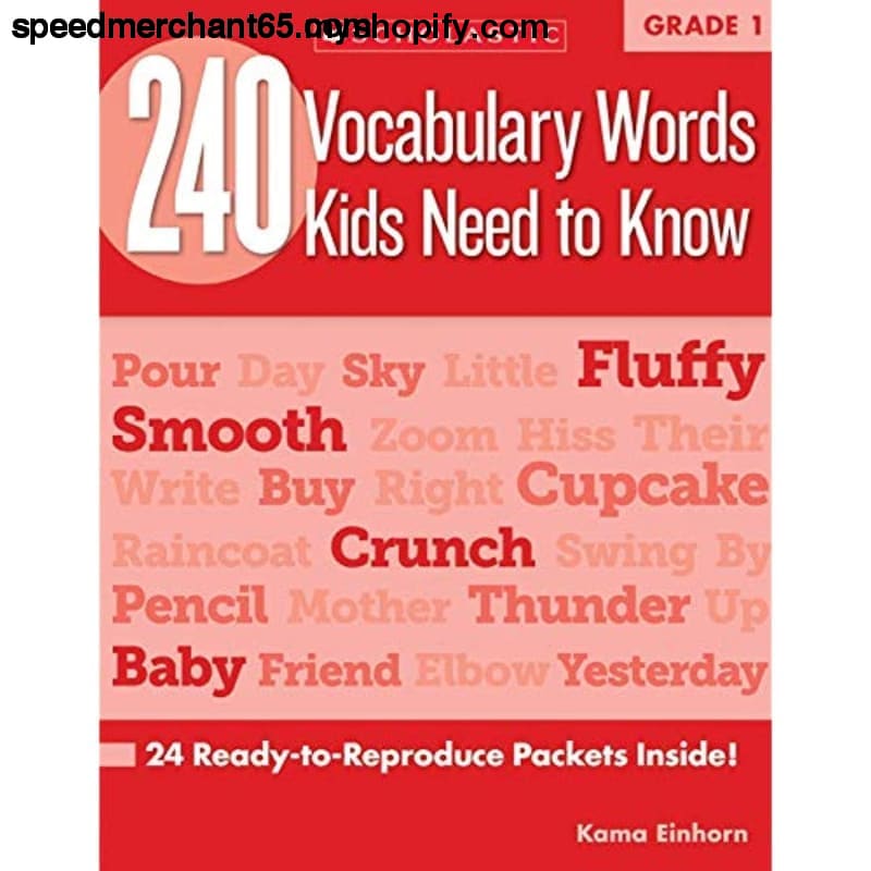 240 Vocabulary Words Kids Need to Know Grade 1: 24