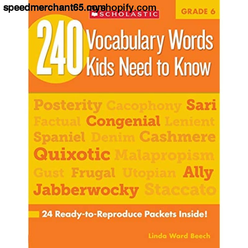 240 Vocabulary Words Kids Need to Know: Grade 6: 24