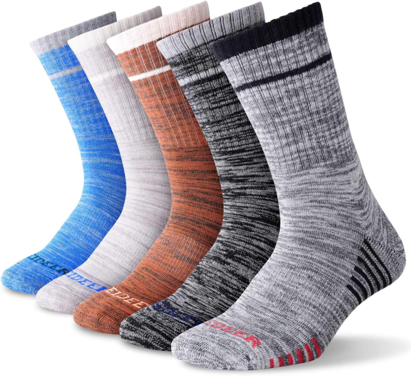 Men'S Hiking Walking Socks, Multi-Pack Wicking Cushioned Outdoor Recreation Hiki - Speedmerchant65 / The Hungry Bookworm / Fireside Books