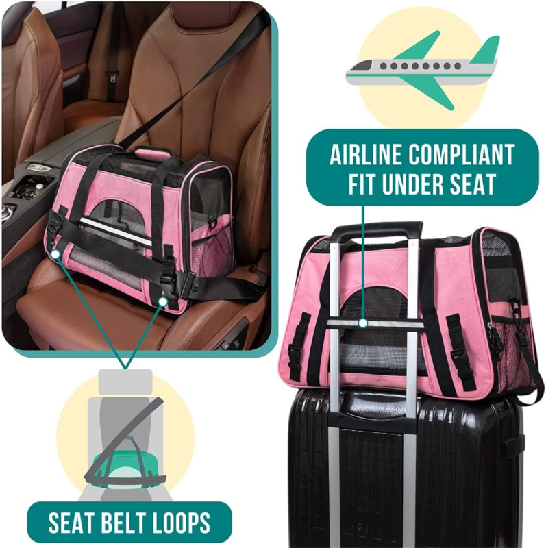 Airline Approved Pet Carrier for Cat, Soft Sided Dog Carrier for Small Dogs, Cat - Speedmerchant65 / The Hungry Bookworm / Fireside Books
