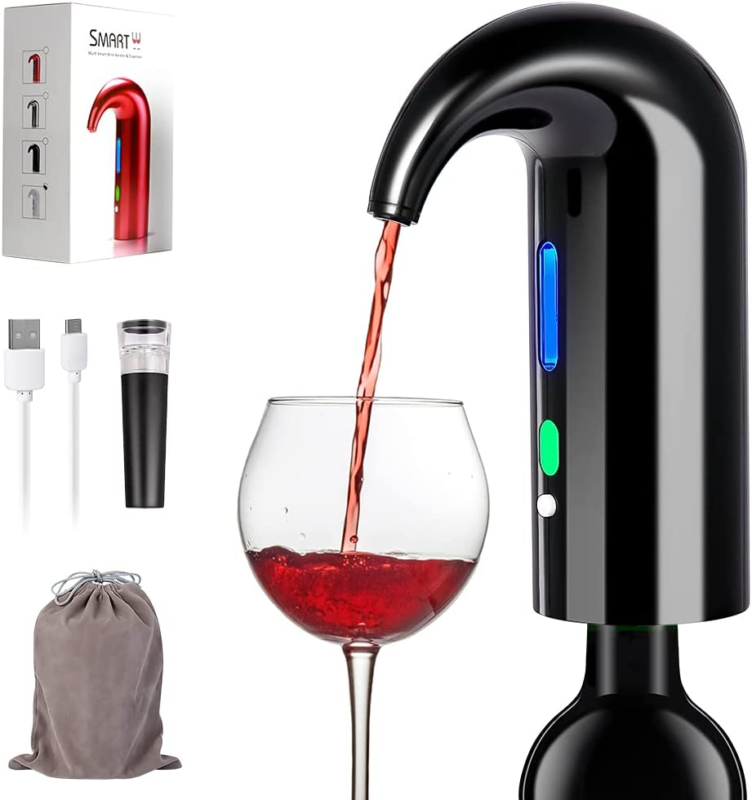 Professional title: "Multi-Smart Electric Wine Aerator and Dispenser Pump with U - Speedmerchant65 / The Hungry Bookworm / Fireside Books