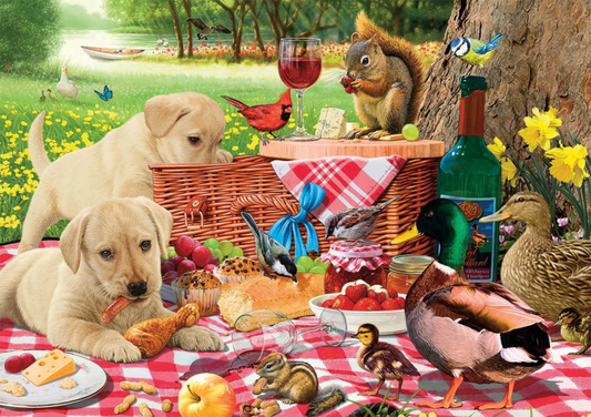 PicNic Raiders 300-Piece Large Jigsaw Puzzle in Red"