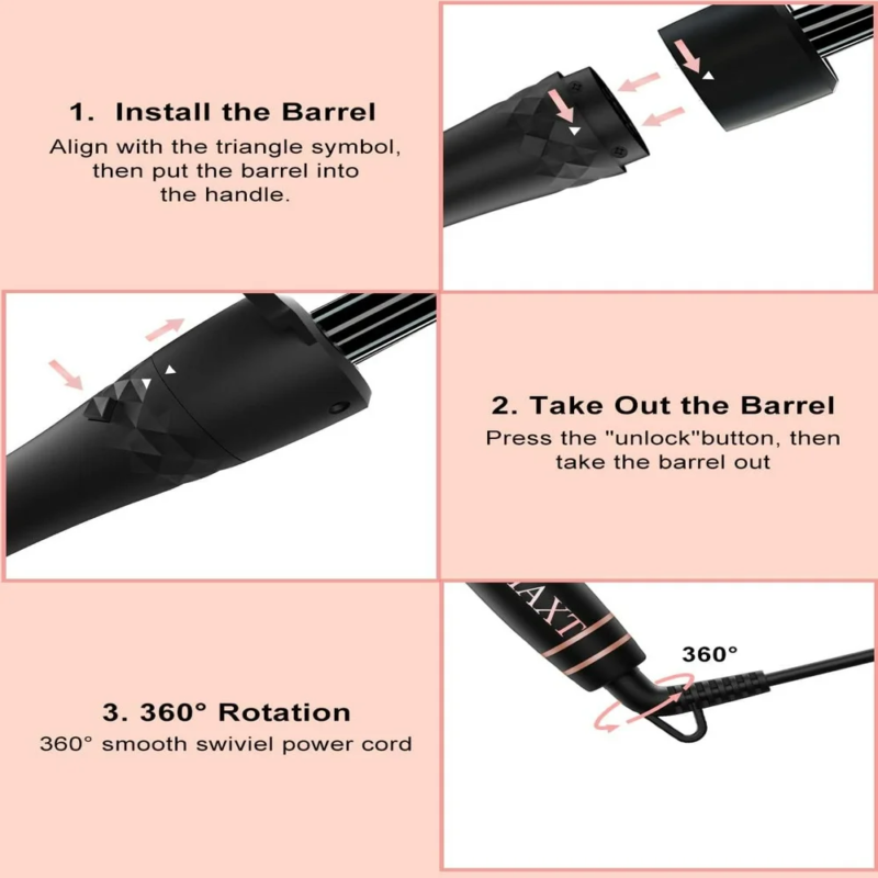 " 5-in-1 Ultimate Curling Tool Set - Achieve Perfect Curls with Interchangeable