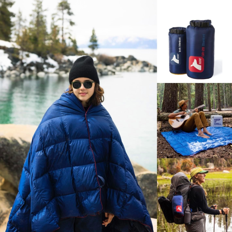 Down Camping Blanket - Outdoor Travel Blanket | Sustainable Insulated down | Lig - Speedmerchant65 / The Hungry Bookworm / Fireside Books