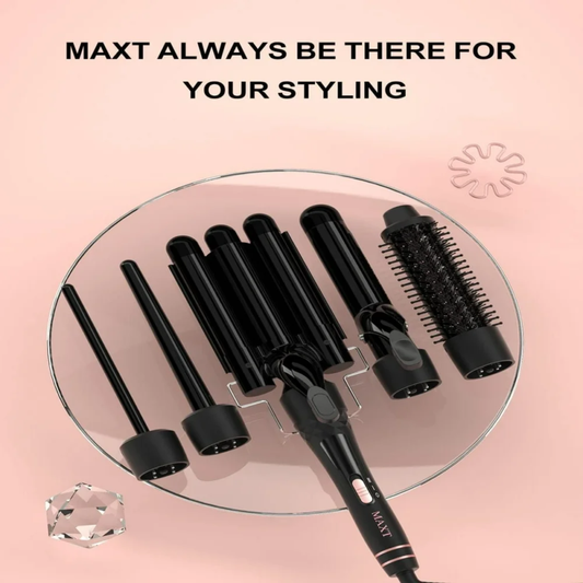 " 5-in-1 Ultimate Curling Tool Set - Achieve Perfect Curls with Interchangeable