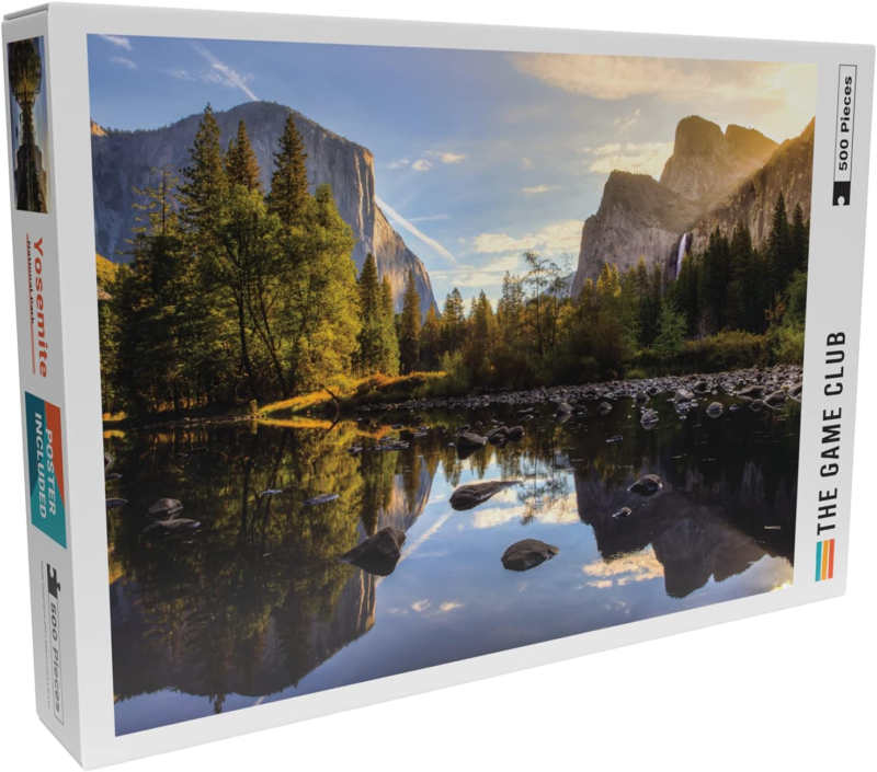 Yosemite - 500 Piece Jigsaw Puzzle - Bright and Unique Puzzle of Yosemite Nation - Speedmerchant65 / The Hungry Bookworm / Fireside Books