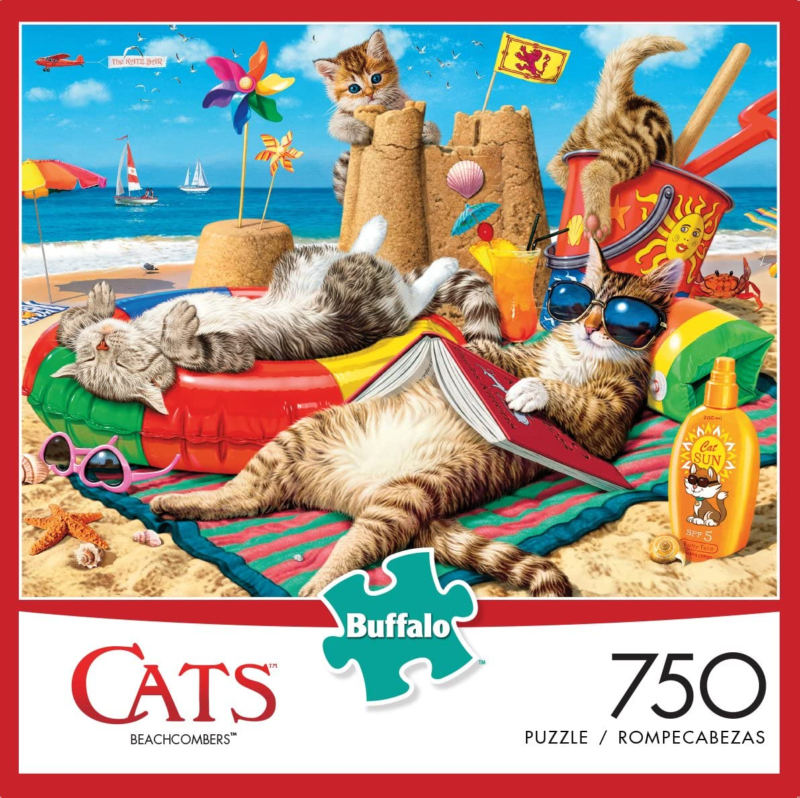 Beachcombers 750-Piece Jigsaw Puzzle in Multicolor, 24"L x 18"W" - Speedmerchant65 / The Hungry Bookworm / Fireside Books