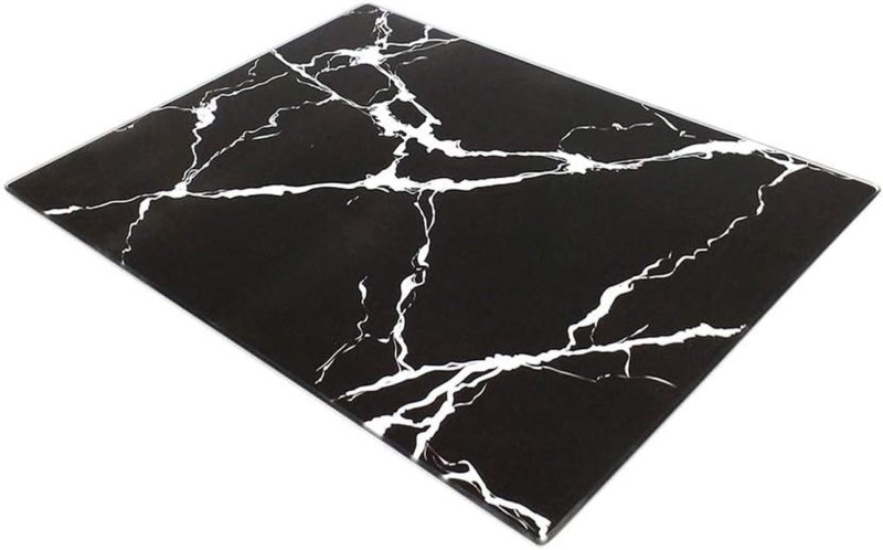 Tempered Glass Cutting Board Set - 16 x 12 Inch Decorative Marble Chopping Board - Speedmerchant65 / The Hungry Bookworm / Fireside Books