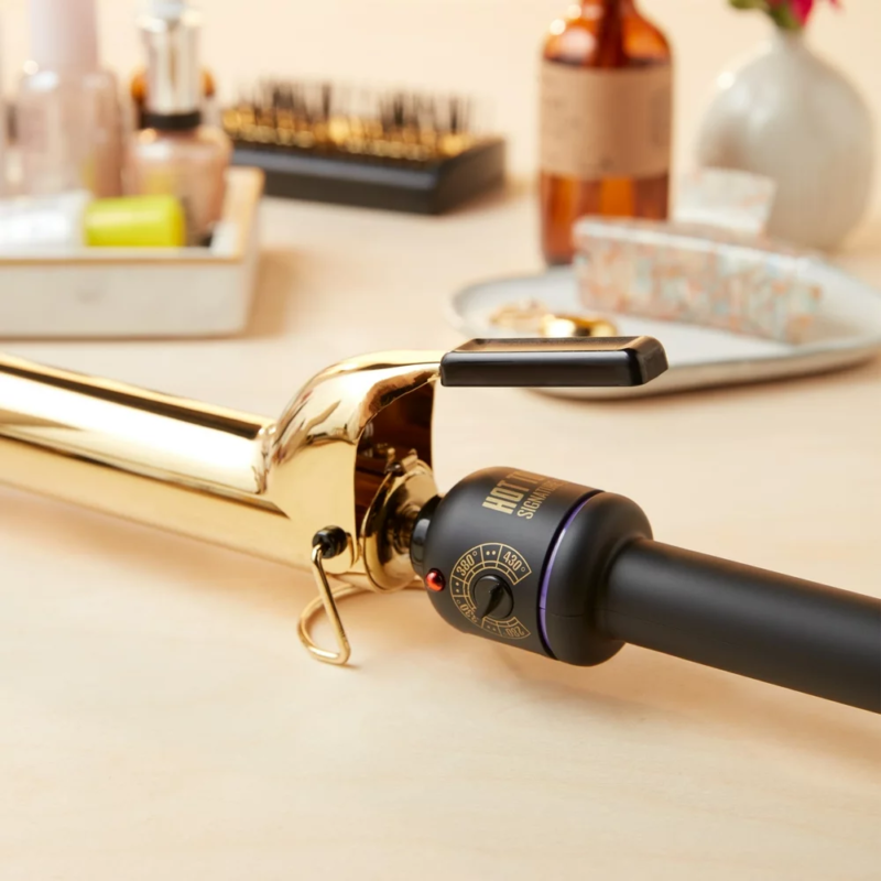 " Pro Signature Gold Curling Iron - 1-1/4" Barrel for Perfect Curls in Gold and