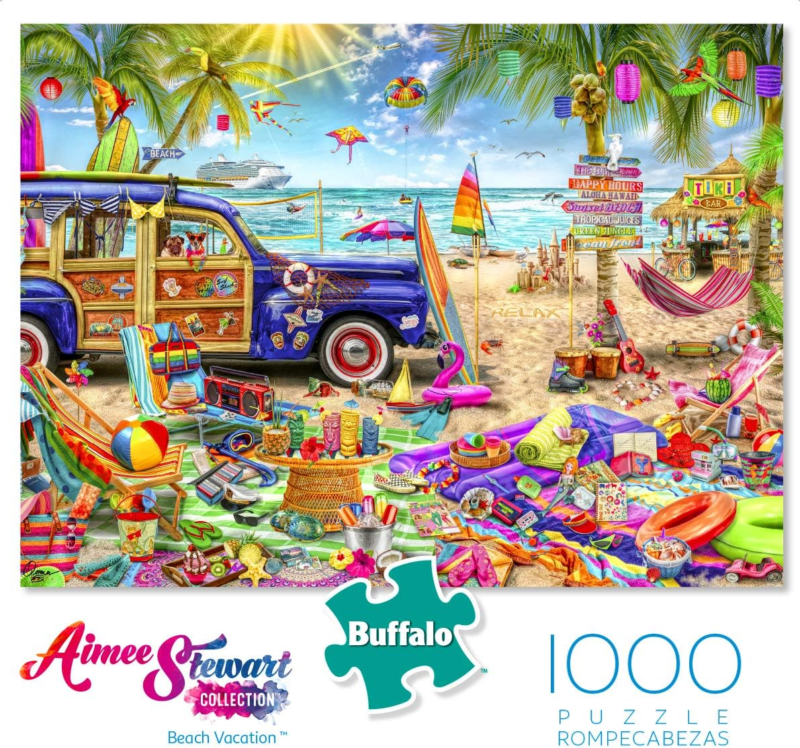 Aimee Stewart Beach Vacation 1000-Piece Jigsaw Puzzle" - Speedmerchant65 / The Hungry Bookworm / Fireside Books