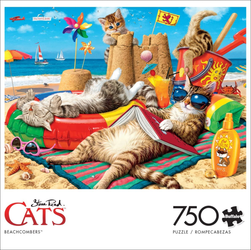Beachcombers 750-Piece Jigsaw Puzzle in Multicolor, 24"L x 18"W" - Speedmerchant65 / The Hungry Bookworm / Fireside Books